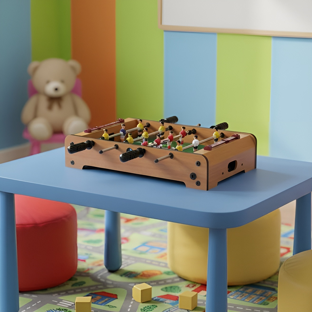 Mini Baby-foot De Table – Jeu Interactif Pour 2 Joueurs – ABS – 32 X 21,5 X 4,5 Cm – Cadeau Enfant
