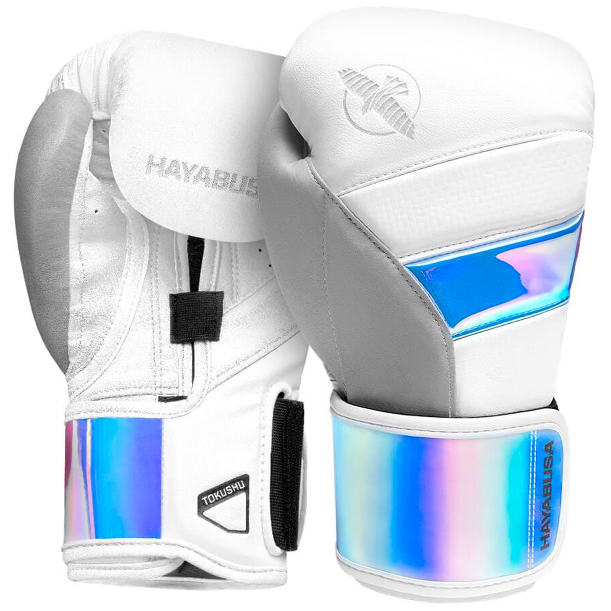 Hayabusa Boxing Gloves, T3, white-iridescent 16 Oz Boxing Gloves