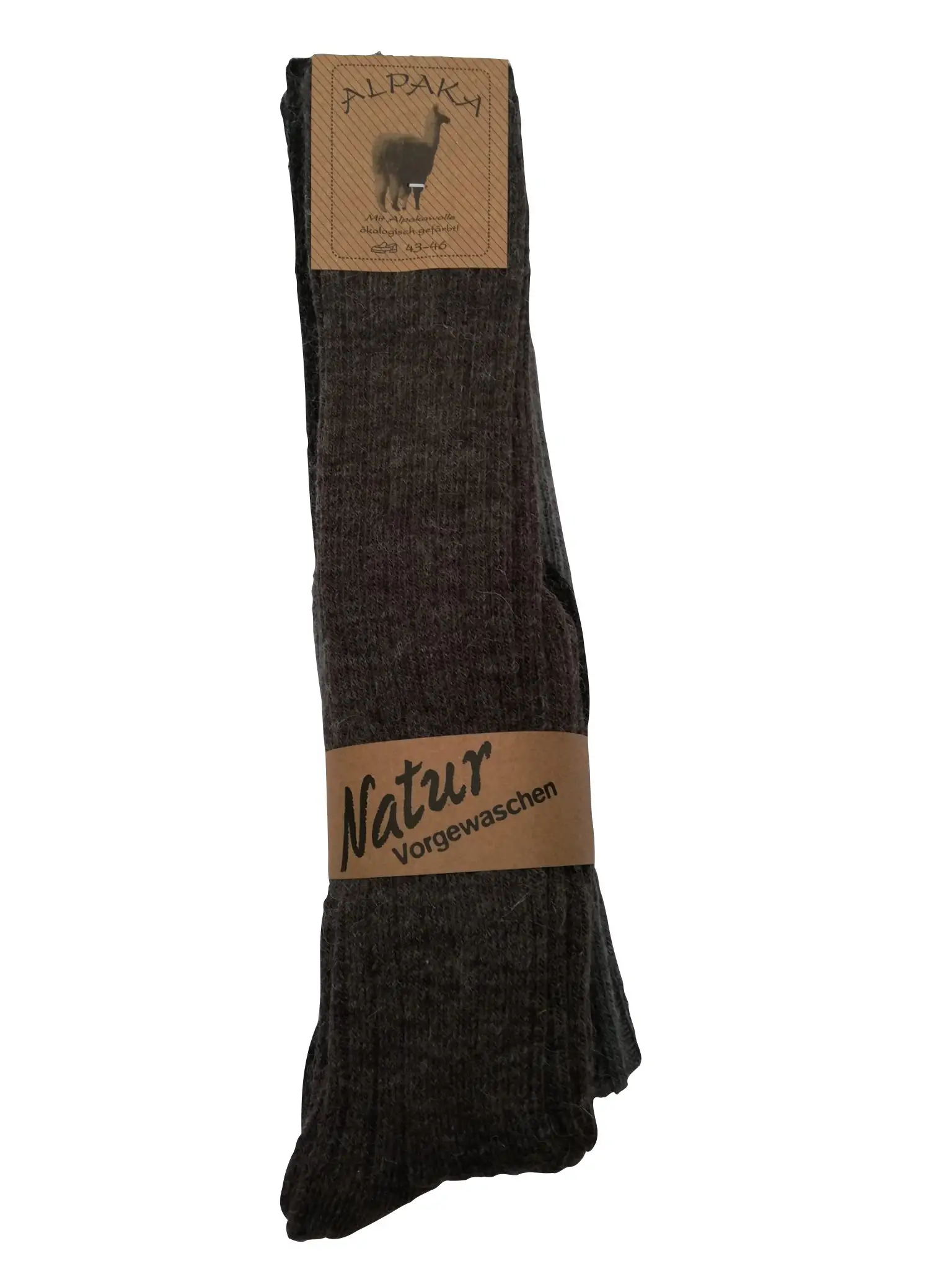 Gowith 2 paia di calzini invernali spessi in lana di alpaca, unisex, in lana calda, per uomo e donna, calzini da casa (AS3, numeric, numeric_35, numeric_46, plus, tall, mod:6_3094 (beige-marrone