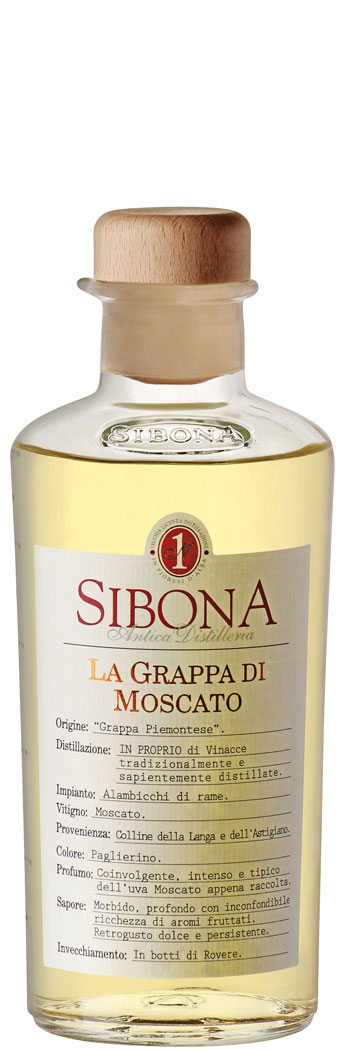 Sibona Grappa di Moscato 0,5 l – Vineshop24.de