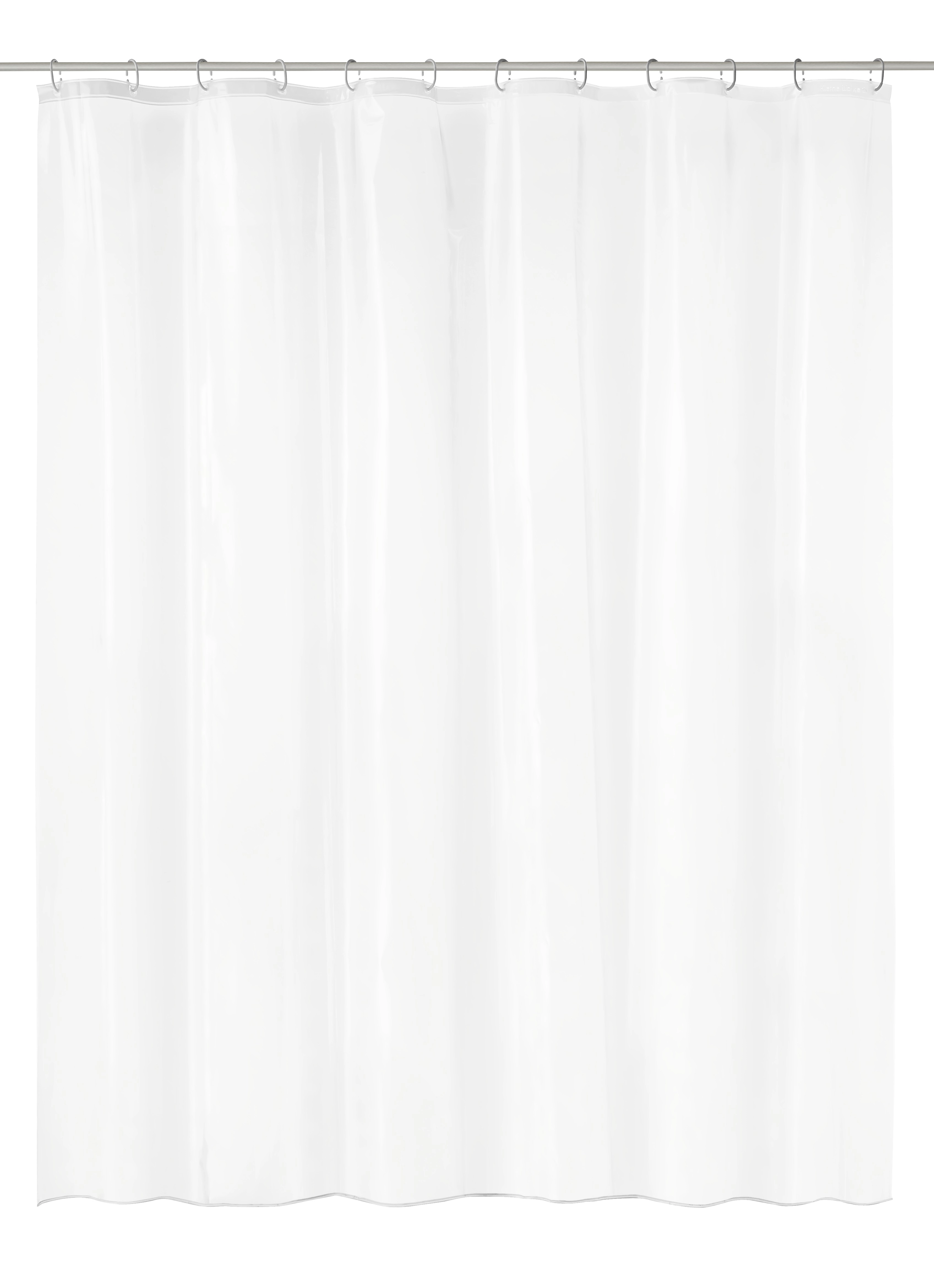 Duschvorhang Ohne Haken, Ombré Grau/Schwarz – Mit PEVA-Innenfutter & Durchsichtigem Fenster | 180x188 Cm, Wasserdicht & Mit Magneten
