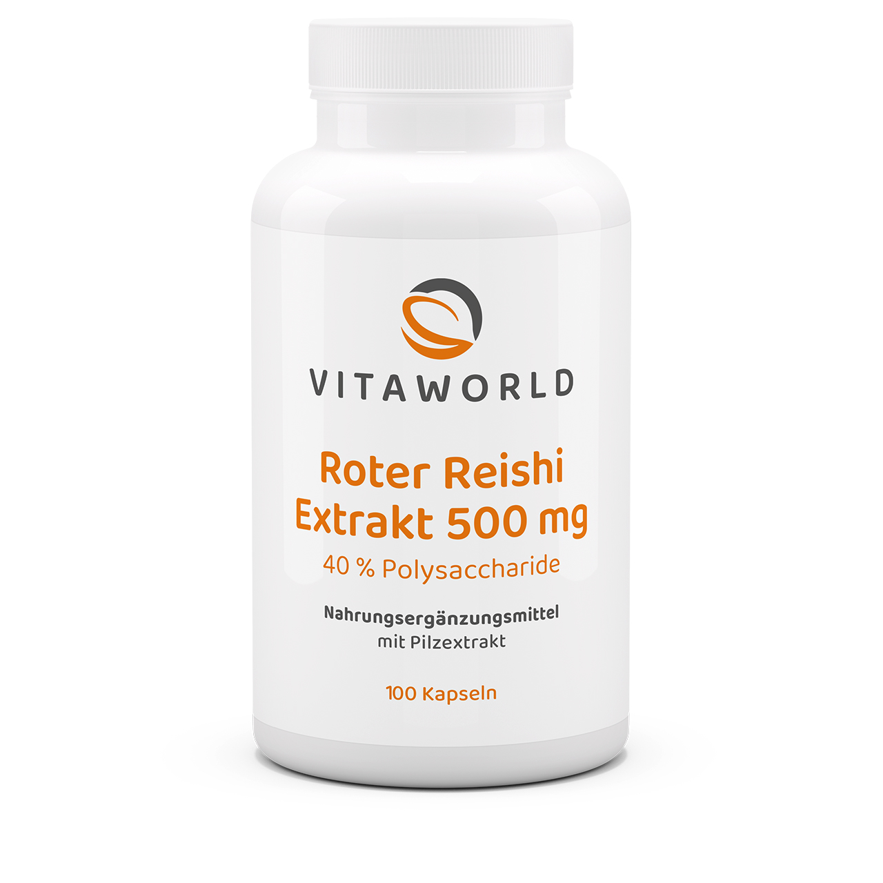 Extrait Premium De Reishi Rouge 500mg - 100 Capsules Vita World, Fabriqué En Allemagne