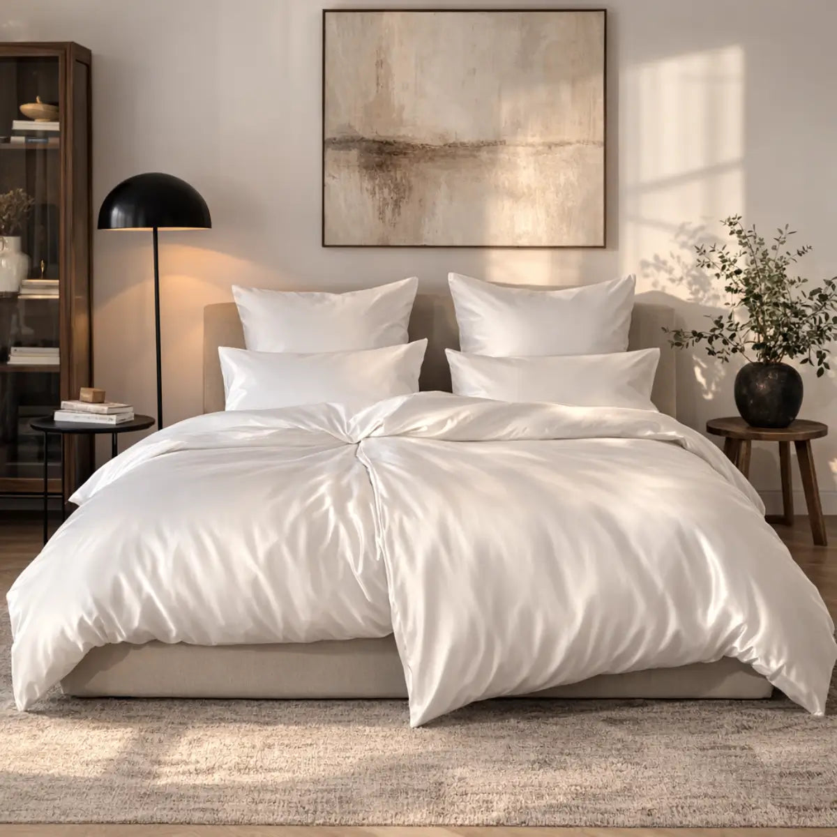 Mako-Satin Bettwäsche Set aus Baumwolle