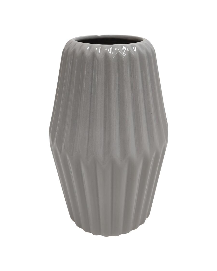 Rautenförmige Keramikvase, weiß