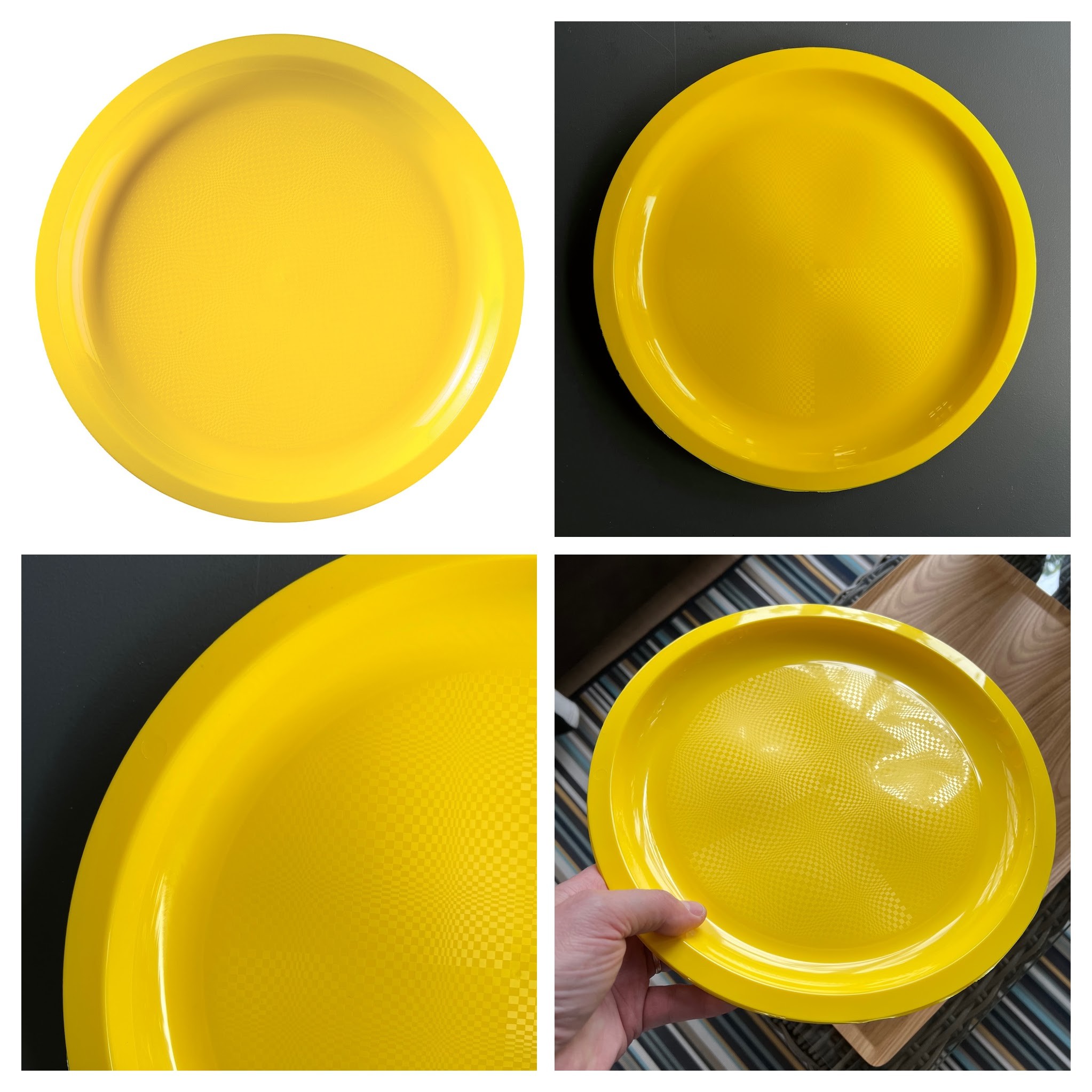 Lot De 10 Assiettes En Plastique Réutilisables 28 Cm - 5 Couleurs, Incassables, Micro-ondes Et Lave-vaisselle - 8