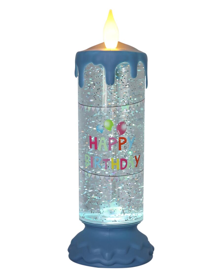 LED-Kerze Geburtstag, rosa