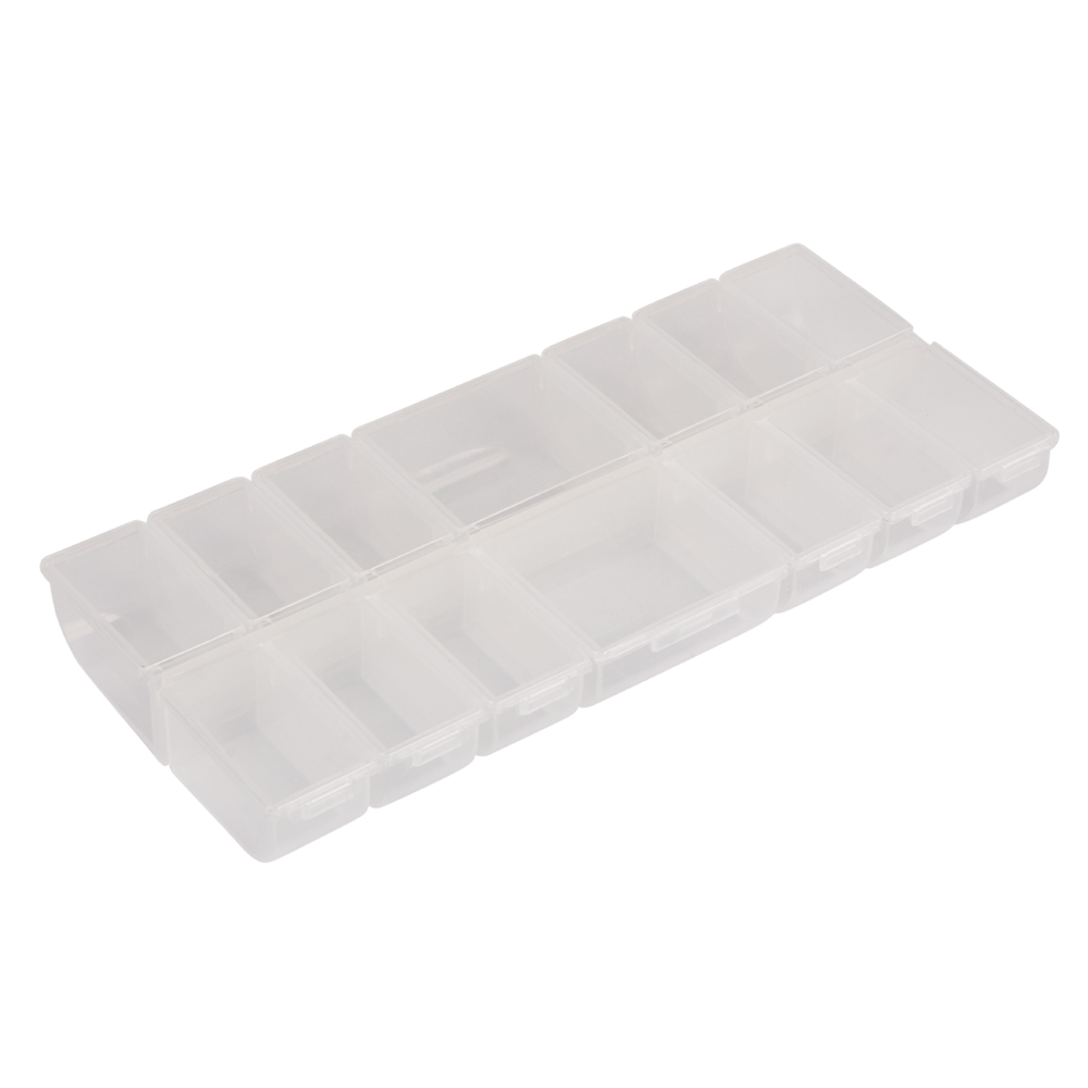 10x Sortierboxen Mit 4 Fächern – Transparent, PP, 90x60 Mm – Ideal Für Kleinteile, Bastelbedarf & Schrauben