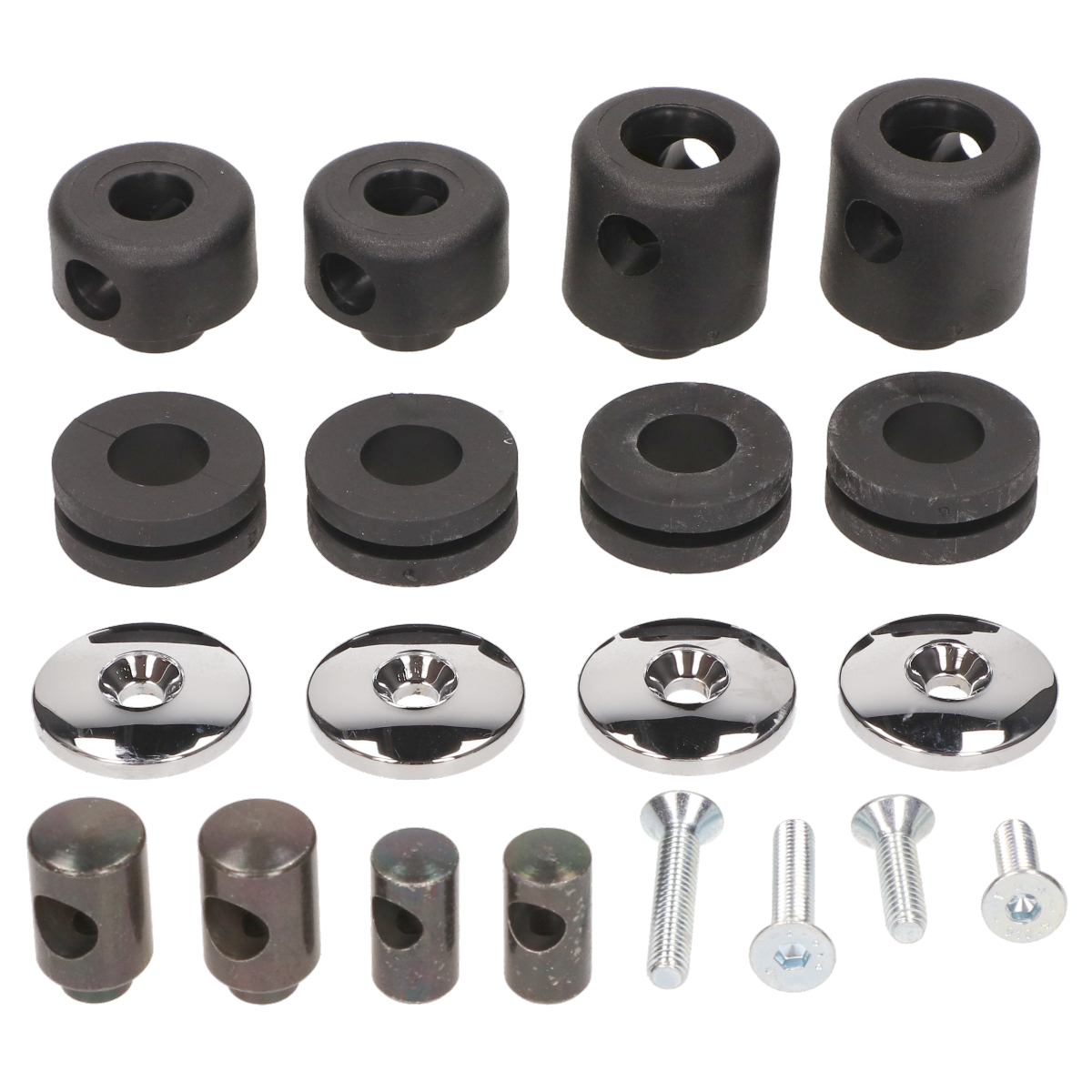 Windscherm dop set Vespa Lx chroom origineel 494597
