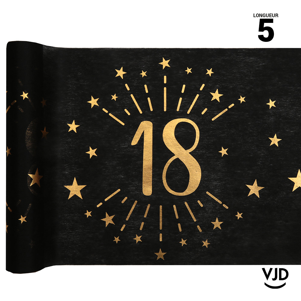 Chemin De Table 18 Ans Doré Chemin De Table Anniversaire 18 Ans - Doré Brillant 28cm X 10m - Décoration Fête Polyester Chemin Table Polyester Chemin De Table 18 Ans Doré Chemin De Table Anniversaire 18 Ans - Doré Brillant 28cm X 10m - Décoration Fête Polyester Chemin Table Polyester