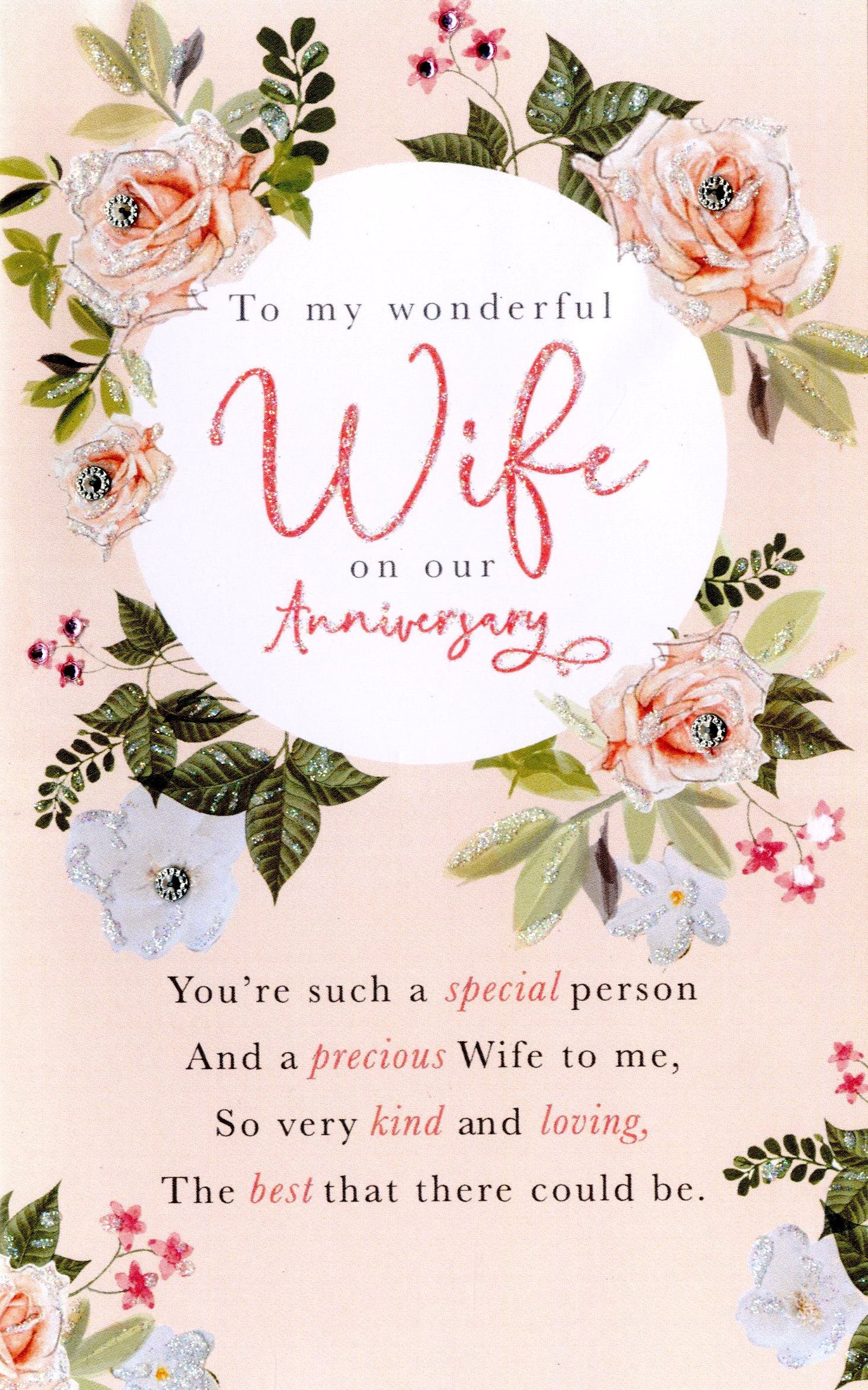 Lustige Grußkarte Zum Hochzeitstag – „To My Wife On Our Anniversary“