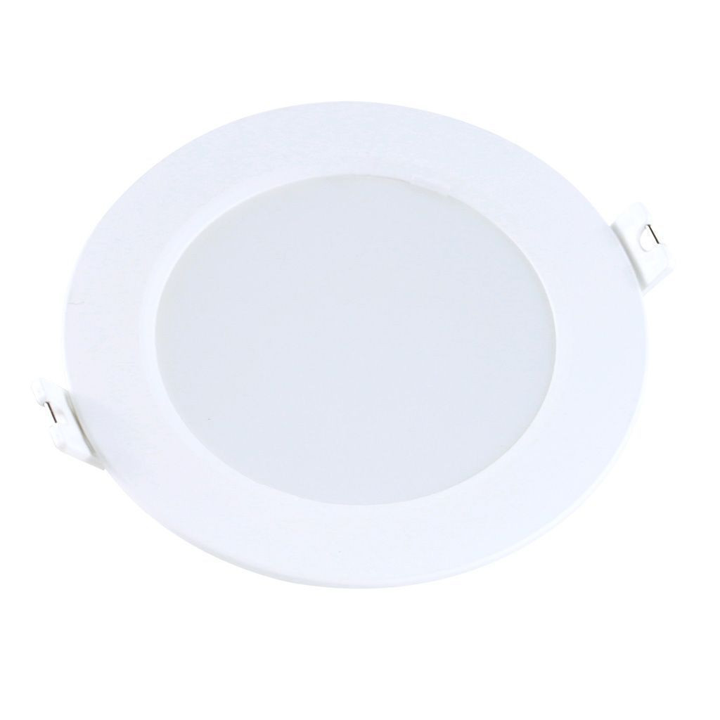 6x Spot Encastré LED Blanc Carré 6,5 Watts Blanc Chaud 230V