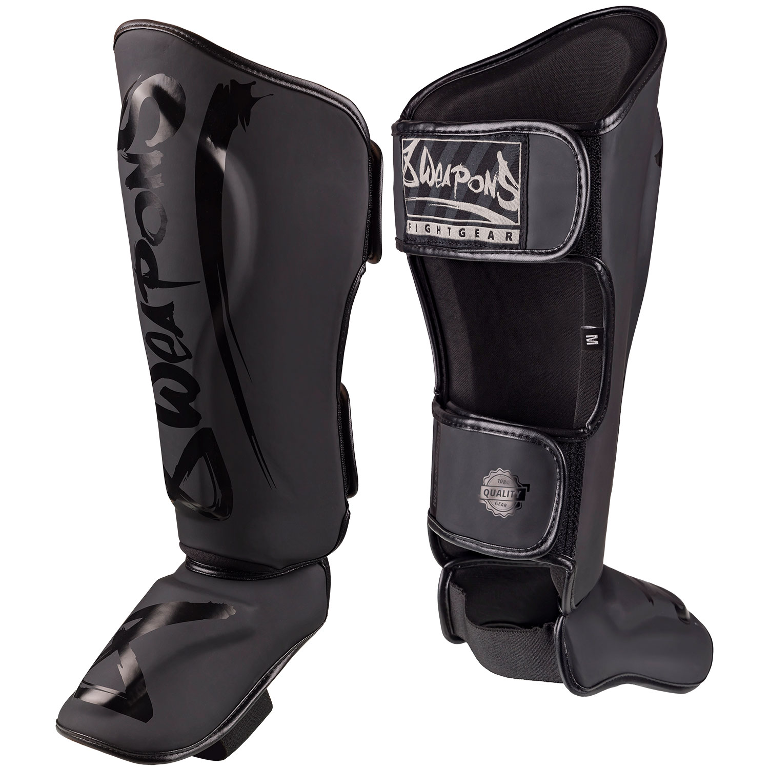 8 WEAPONS Shin Guards, Unlimited 2.0, black-black, M | Equipment