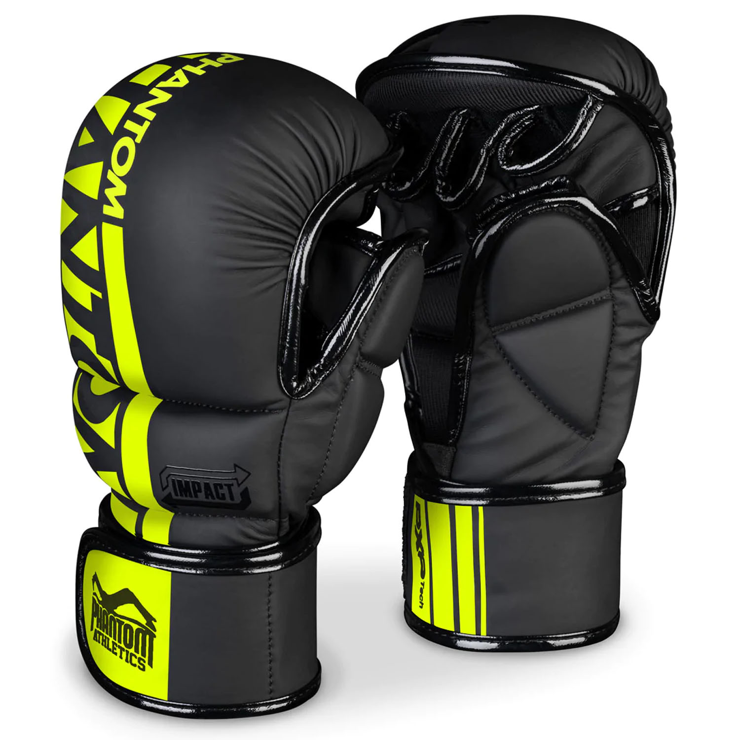 Phantom Athletics MMA Sparring Handschuhe, Apex, schwarz-neongelb, S/M |  Boxhandschuhe