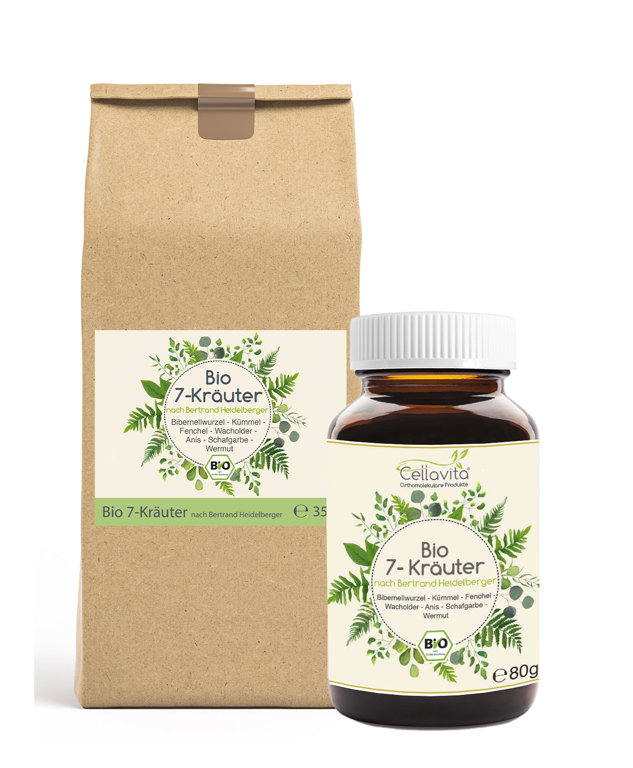 thumbnail: Cellavita BIO 7-kruiden Volgens Bertram Heidelberger - Met Venkel & Anijs, Natuurlijke Bitterstoffen (350 G)