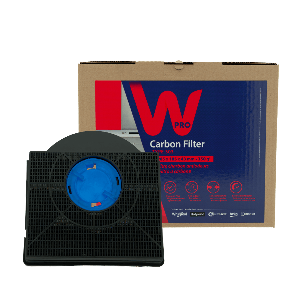 2 Filtri A Carbone Attivo Per Cappa: Compatibili Con Whirlpool, Bauknecht, AEG, Indesit (484000008581, CHF303, Tipo 303)