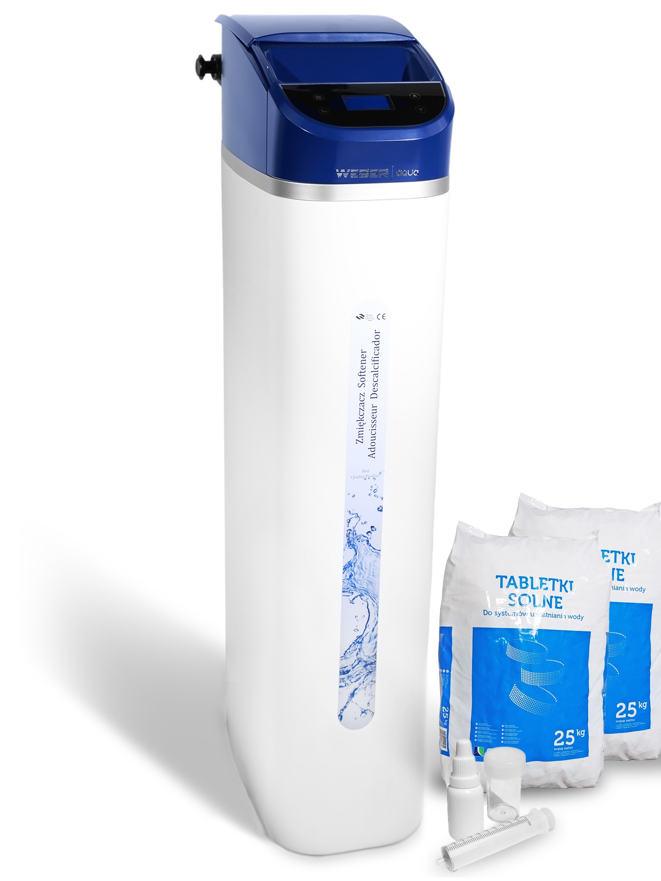 Zmiękczacz wody WEBER AQUA MAX 20 R 2 + 2 x sól, tester wody