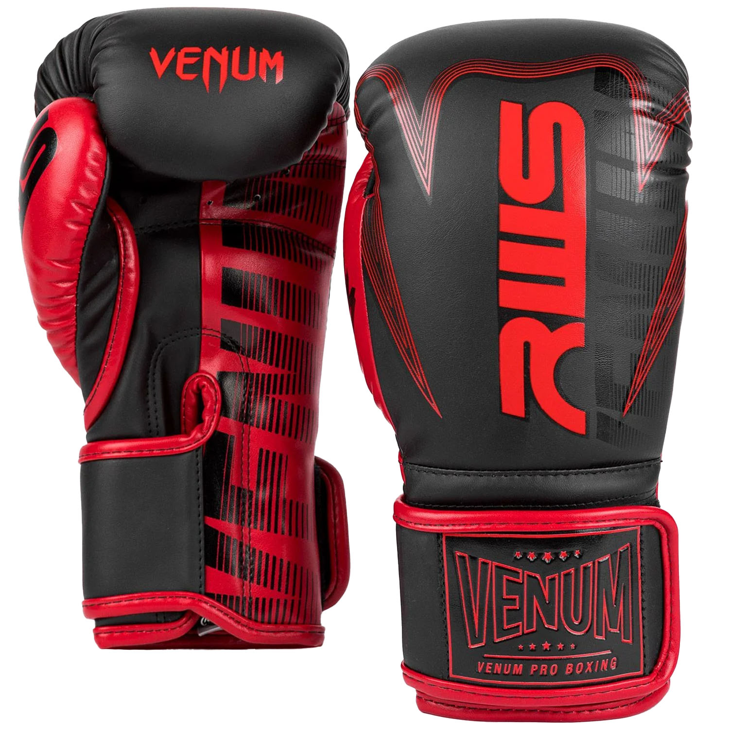 VENUM Boxing Gloves, RWS, black-red, 16 Oz | Boxing Gloves