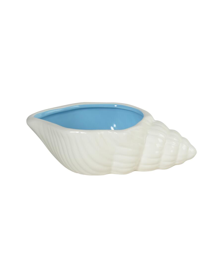 Maritime Dekoschale, blau/weiß