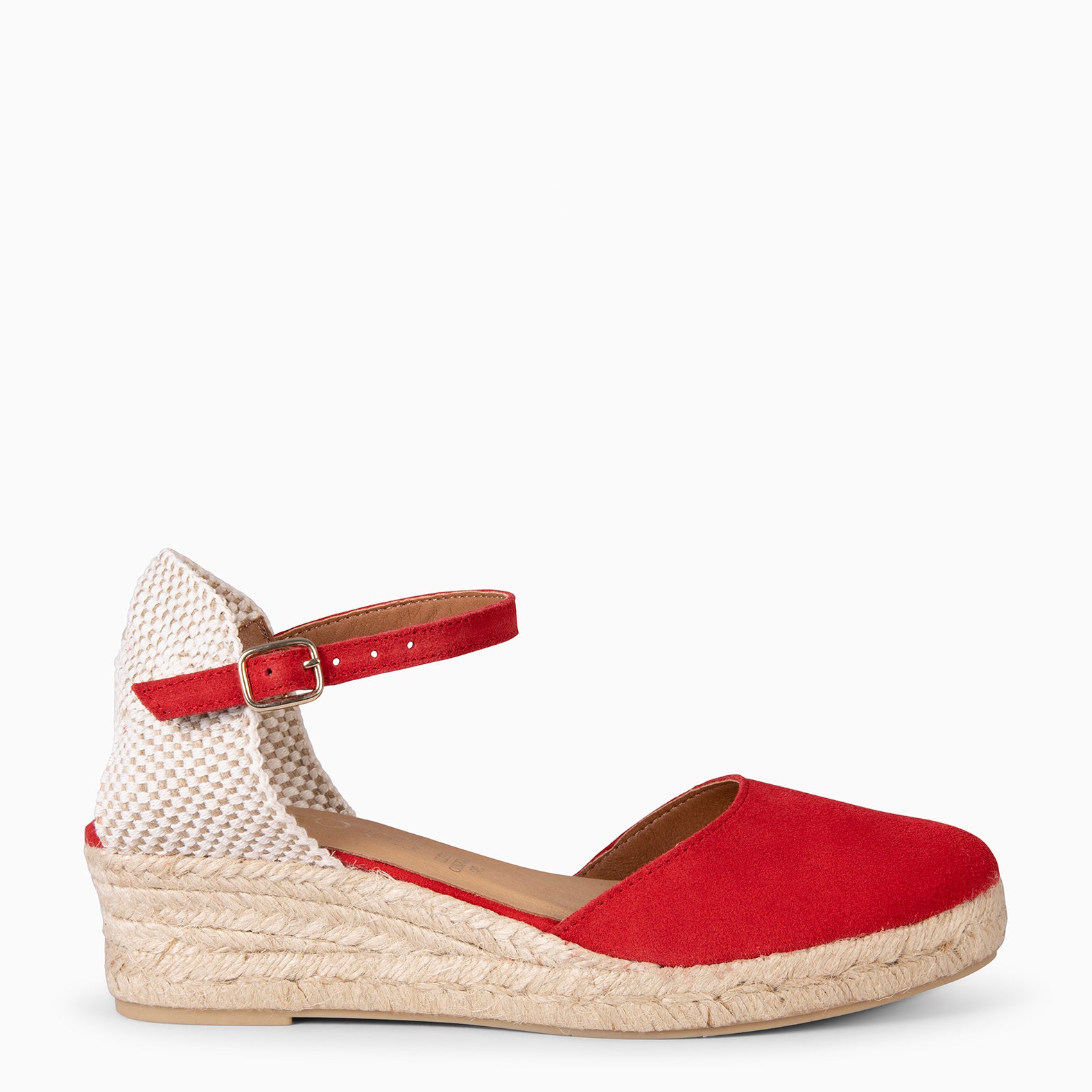 FORNELLS – Espadrilles à petit talon ROUGE miMaO ®