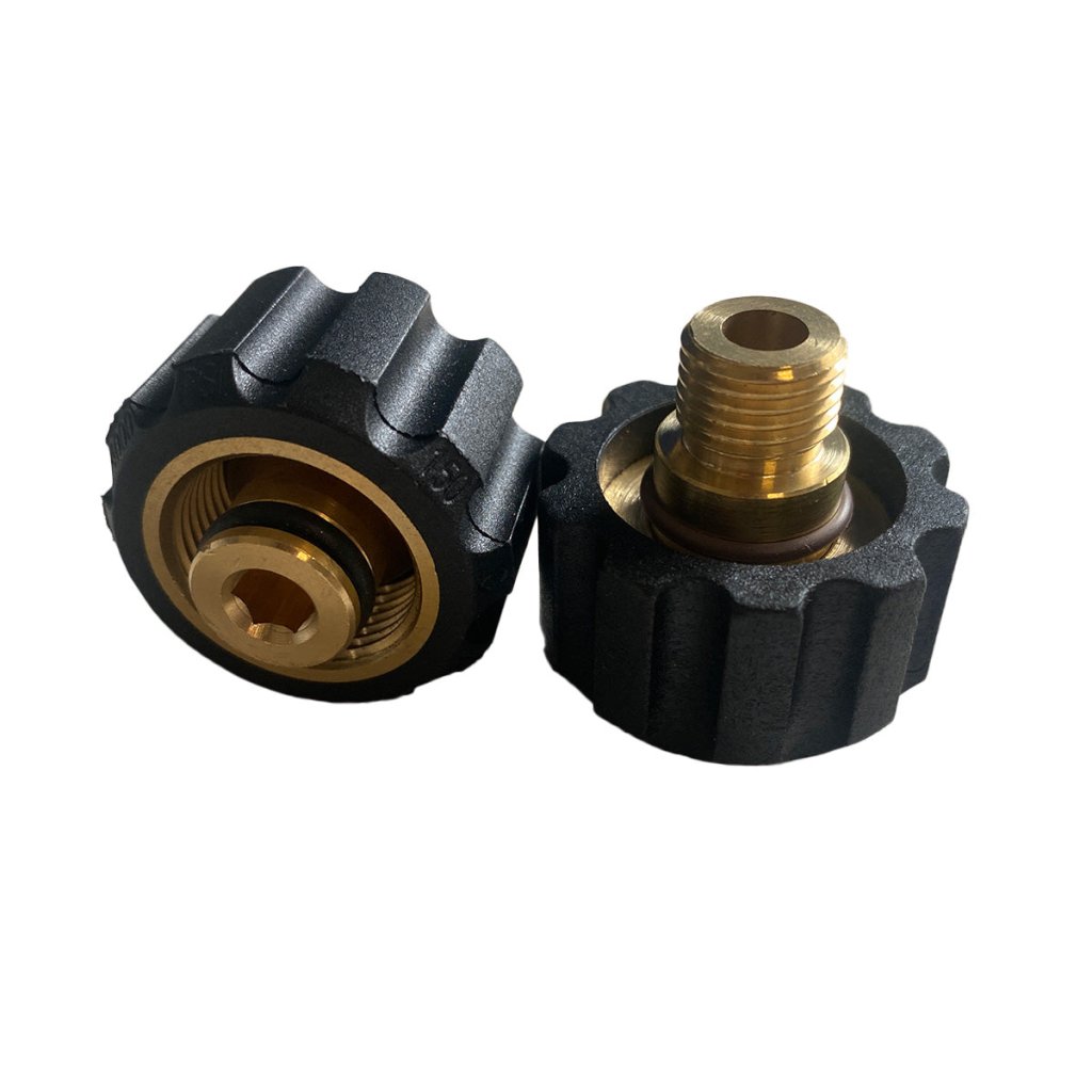 Raccordo Per Idropulitrice, Da Attacco Maschio 1/4" A Femmina M22x1.5, Con Foro Passante 14 Mm