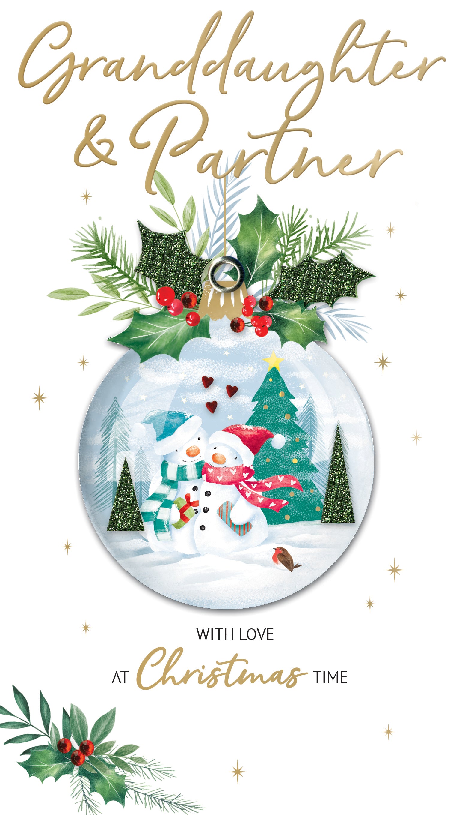 Niece Santa With Deer And Bunny Custom Greeting Personalized Christmas Card - Red Heart Print