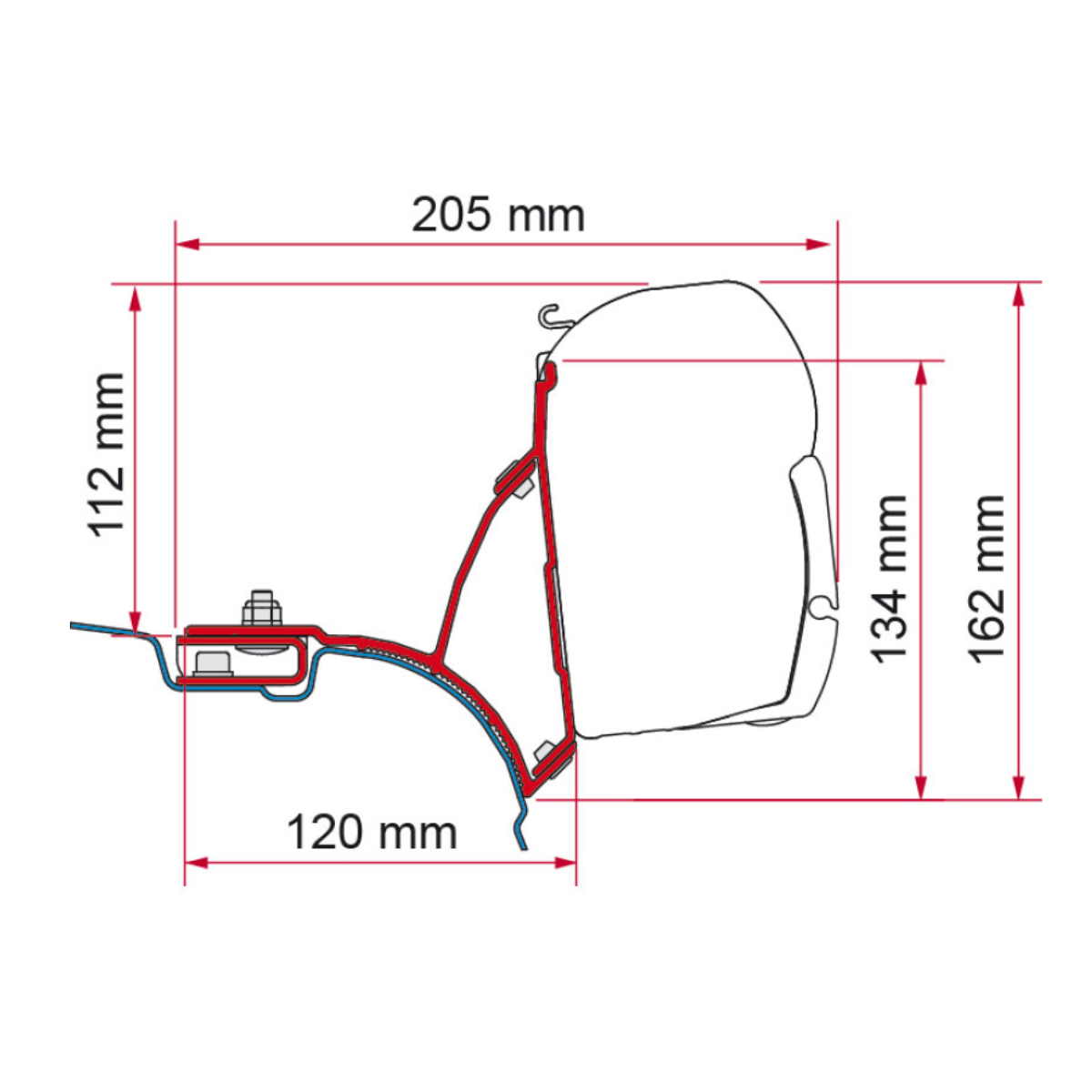 FIAMMA Adapter Kit VW T5 T6 Multivan Transporter für Markise F45 