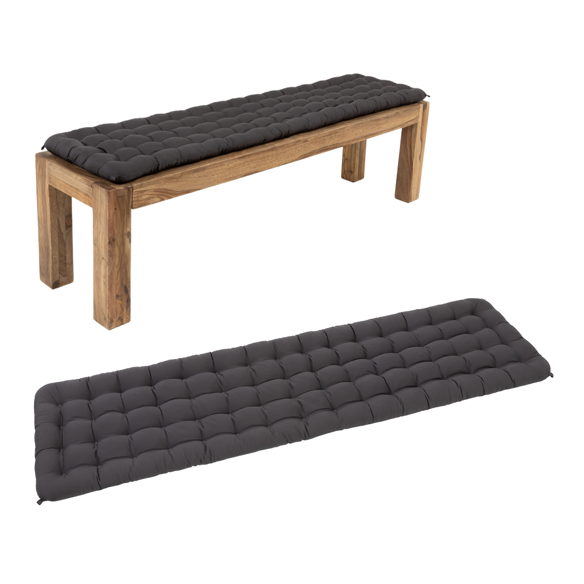 Cuscino Terrazza Comodo Grigio Pcevathiy Cuscino Per Panca Personalizzati, Cuscini Su Isura Con Fondo Cuscino Per Panchina 100x40 Cm