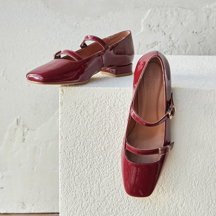 Merceditas Charol Lolina Tacón Bajo MONPIEL