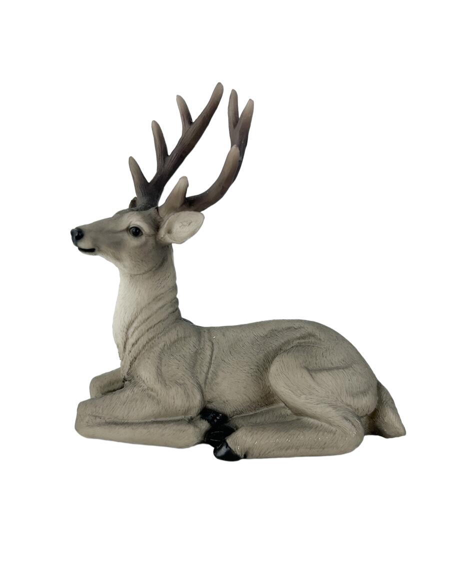 Deko-Hirsch Weihnachten, dunkelgrau