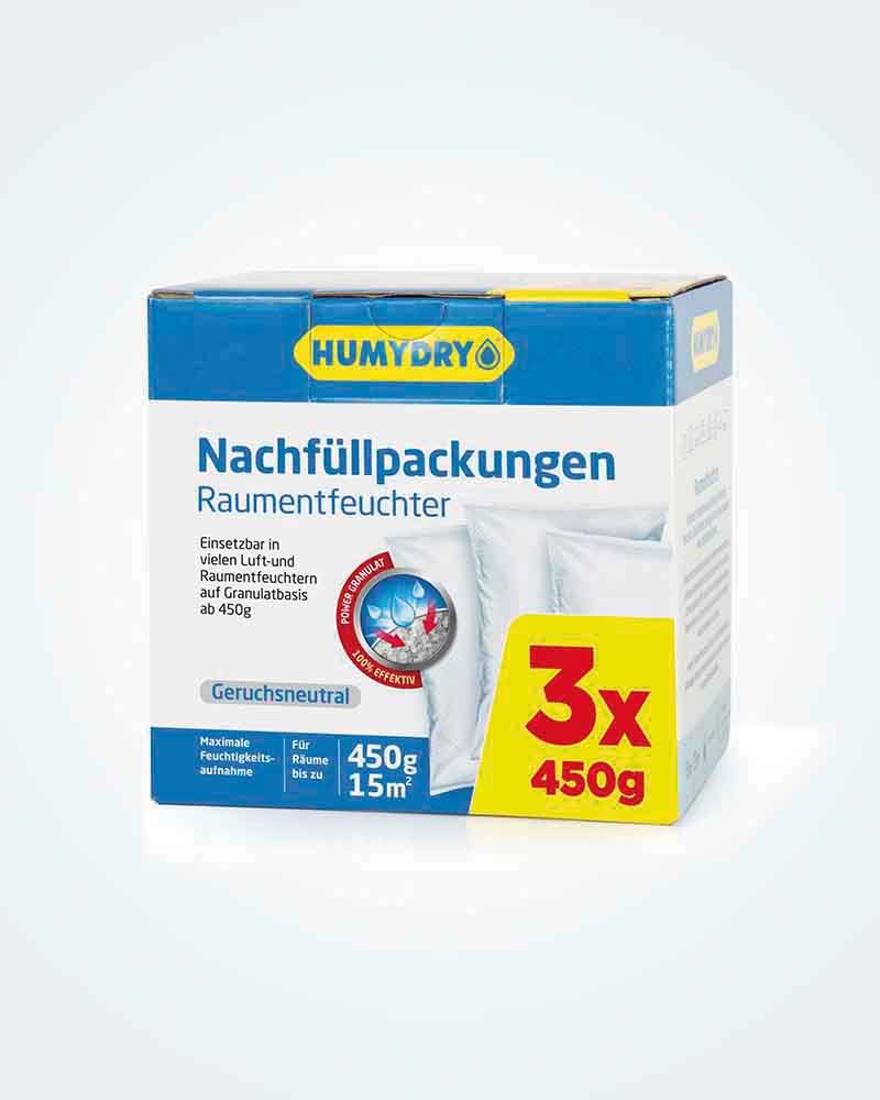 HUMYDRY® Raumentfeuchter-Nachfüllpackungen 3x450g