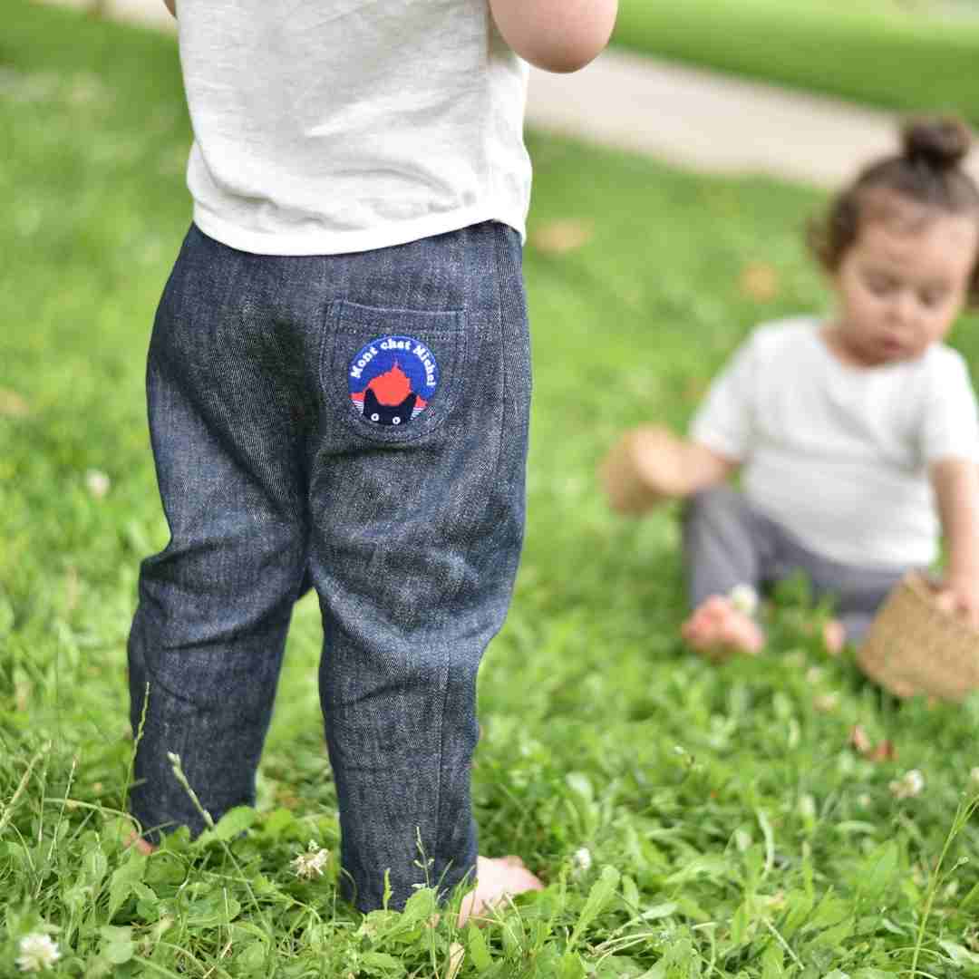 jeans en lin bébé et enfant made in France Mont chat michel – Le