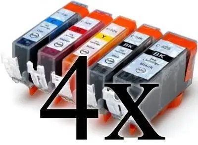 Cartucce Generiche Per Stampante 5 Cartucce Di Inchiostro Nero Compatibili Per Canon Pgi 525bk Con Chip 895265 - Foto 10