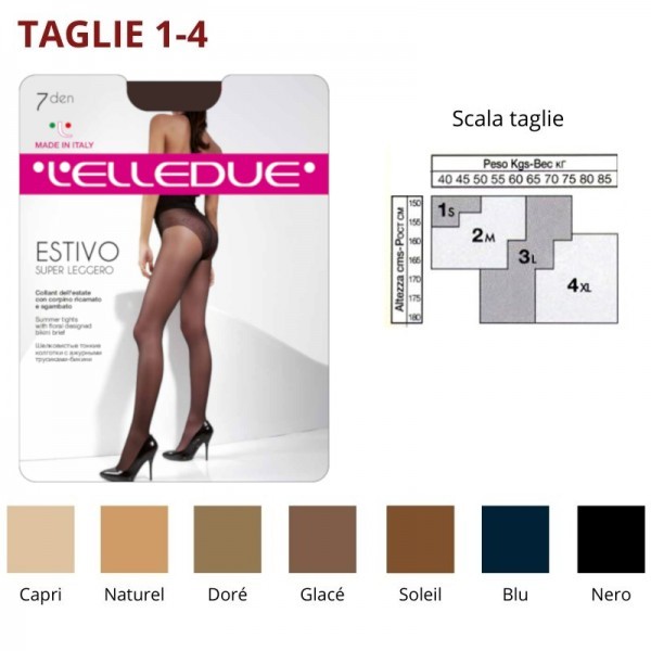 Calze John Lewis 7 Denari S/M Nere - Trasparenti E Glamour - Barely There