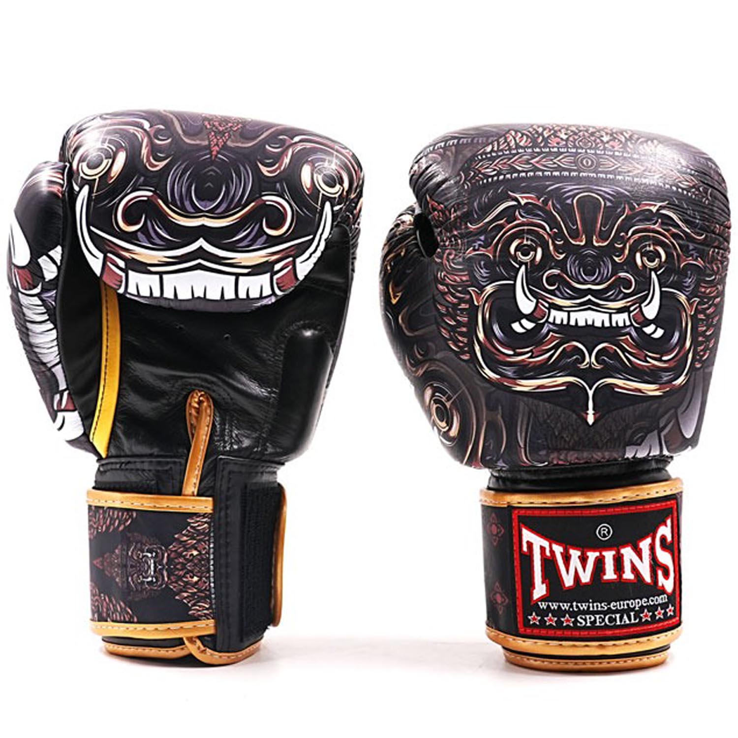TWINS Special Boxhandschuhe, BGVL FBGVL3-63, grau-wei-rot, 14 Oz | 14 Oz |  50566-3