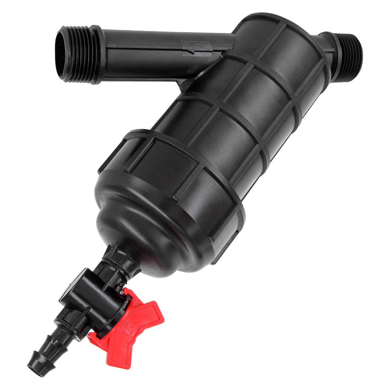 Asudaro Wasserpumpen-Siebfilter – Edelstahl & ABS, Für Garten, Wohnmobil & Bewässerung, Schwarz