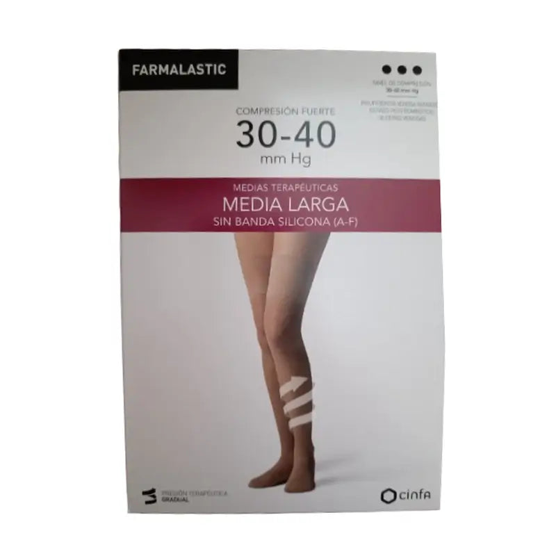 Compra Farmalastic Media Larga Compresión Fuerte Beige, Talla M al