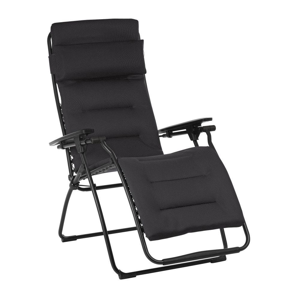 Zero Gravity Padded Reclining Chair Futura AirComfort® Black Acier