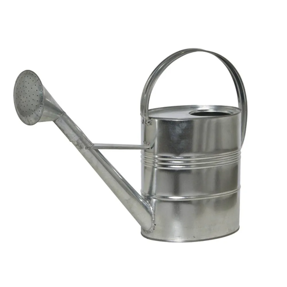 Gießkanne | 10L, Stahlblech silber, verzinkt