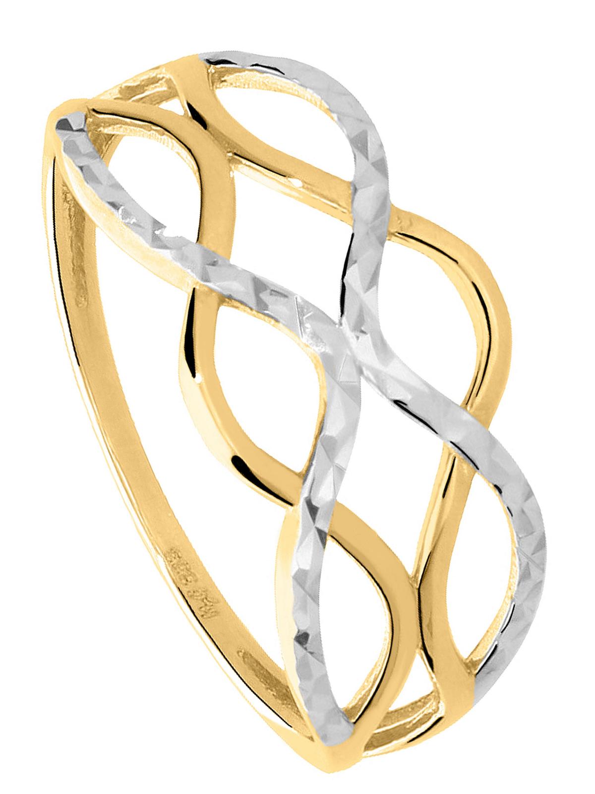 Ring Gold bicolor ohne Stein Damen Emeni