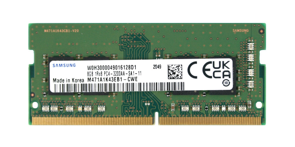 Pamięć RAM 1x 8GB Samsung DDR4 1Rx8 3200MHz PC4-25600 SO